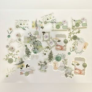 30 pieces of floral sticker set